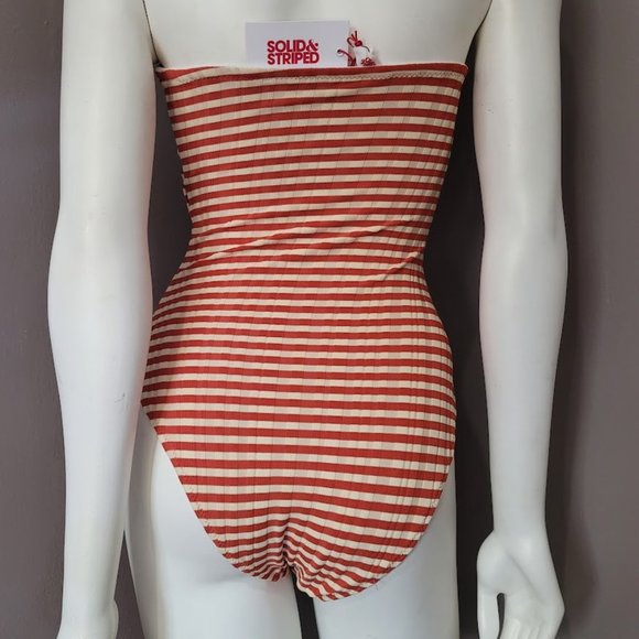 Solid & Striped The Madeline Swimsuit in Bronze Rib Sz SM - Picture 5 of 14